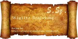 Stiglitz Szalviusz névjegykártya
